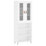 Aparador alto madera contrachapada blanco 69,5x34x180 cm de vidaXL, Aparadores - Ref: Foro24-3198697, Precio: 132,88 €, Descu...