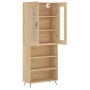 Aparador alto madera contrachapada color roble 69,5x34x180 cm de vidaXL, Aparadores - Ref: Foro24-3198700, Precio: 139,54 €, ...