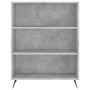 Aparador alto madera contrachapada gris hormigón 69,5x34x180 cm de vidaXL, Aparadores - Ref: Foro24-3198701, Precio: 137,07 €...