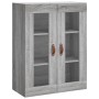 Aparador alto madera contrachapada gris sonoma 69,5x34x180 cm de vidaXL, Aparadores - Ref: Foro24-3198703, Precio: 132,99 €, ...