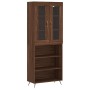 Tall oak brown plywood sideboard 69.5x34x180 cm by vidaXL, Sideboards - Ref: Foro24-3198704, Price: 150,50 €, Discount: %