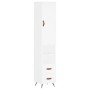 Tall white plywood sideboard 34.5x34x180 cm by vidaXL, Sideboards - Ref: Foro24-3198889, Price: 102,29 €, Discount: %