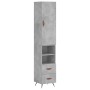 Aparador de madera contrachapada gris hormigón 34,5x34x180 cm de vidaXL, Aparadores - Ref: Foro24-3198893, Precio: 101,99 €, ...