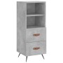 Aparador de madera contrachapada gris hormigón 34,5x34x180 cm de vidaXL, Aparadores - Ref: Foro24-3198893, Precio: 101,99 €, ...