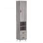 Aparador alto madera contrachapada gris Sonoma 34,5x34x180 cm de vidaXL, Aparadores - Ref: Foro24-3198895, Precio: 103,99 €, ...