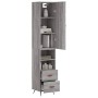 Aparador alto madera contrachapada gris Sonoma 34,5x34x180 cm de vidaXL, Aparadores - Ref: Foro24-3198895, Precio: 103,99 €, ...