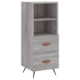 Aparador alto madera contrachapada gris Sonoma 34,5x34x180 cm de vidaXL, Aparadores - Ref: Foro24-3198895, Precio: 103,99 €, ...