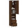 Tall brown oak plywood sideboard 34.5x34x180 cm by vidaXL, Sideboards - Ref: Foro24-3198896, Price: 106,42 €, Discount: %