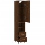 Tall brown oak plywood sideboard 34.5x34x180 cm by vidaXL, Sideboards - Ref: Foro24-3198896, Price: 106,42 €, Discount: %