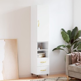 Tall white plywood highboard 34.5x34x180 cm by vidaXL, Sideboards - Ref: Foro24-3198897, Price: 101,99 €, Discount: %