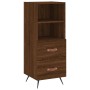 Aparador alto madera contrachapada roble marrón 34,5x34x180 cm de vidaXL, Aparadores - Ref: Foro24-3198896, Precio: 106,42 €,...