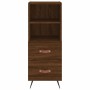 Aparador alto madera contrachapada roble marrón 34,5x34x180 cm de vidaXL, Aparadores - Ref: Foro24-3198896, Precio: 106,42 €,...