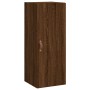 Aparador alto madera contrachapada roble marrón 34,5x34x180 cm de vidaXL, Aparadores - Ref: Foro24-3198896, Precio: 106,42 €,...