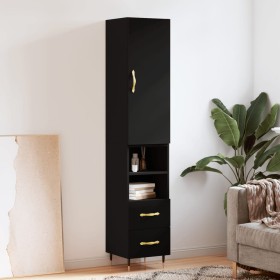 Black plywood sideboard 34.5x34x180 cm by vidaXL, Sideboards - Ref: Foro24-3198898, Price: 100,68 €, Discount: %