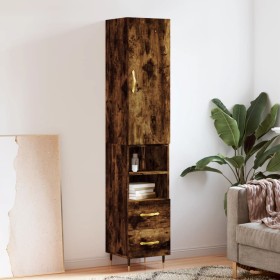 Smoked oak plywood sideboard 34.5x34x180 cm by vidaXL, Sideboards - Ref: Foro24-3198902, Price: 98,99 €, Discount: %