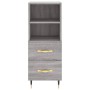 Tall Sonoma gray plywood sideboard 34.5x34x180 cm by vidaXL, Sideboards - Ref: Foro24-3198903, Price: 101,99 €, Discount: %