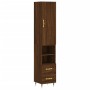 Aparador alto madera contrachapada roble marrón 34,5x34x180 cm de vidaXL, Aparadores - Ref: Foro24-3198904, Precio: 102,12 €,...