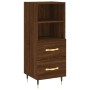 Aparador alto madera contrachapada roble marrón 34,5x34x180 cm de vidaXL, Aparadores - Ref: Foro24-3198904, Precio: 102,12 €,...