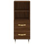 Aparador alto madera contrachapada roble marrón 34,5x34x180 cm de vidaXL, Aparadores - Ref: Foro24-3198904, Precio: 102,12 €,...