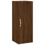 Aparador alto madera contrachapada roble marrón 34,5x34x180 cm de vidaXL, Aparadores - Ref: Foro24-3198904, Precio: 102,12 €,...