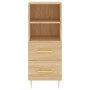 Aparador de madera contrachapada roble Sonoma 34,5x34x180 cm de vidaXL, Aparadores - Ref: Foro24-3198908, Precio: 100,99 €, D...