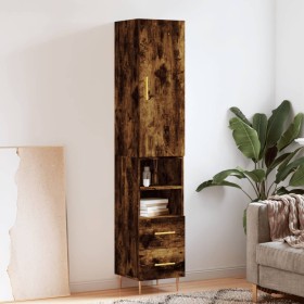 Smoked oak plywood sideboard 34.5x34x180 cm by vidaXL, Sideboards - Ref: Foro24-3198910, Price: 99,99 €, Discount: %