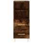 Aparador de madera contrachapada roble ahumado 34,5x34x180 cm de vidaXL, Aparadores - Ref: Foro24-3198910, Precio: 99,99 €, D...