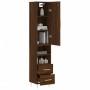 Tall oak brown plywood highboard 34.5x34x180 cm by vidaXL, Sideboards - Ref: Foro24-3198912, Price: 102,57 €, Discount: %