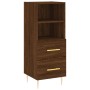 Aparador alto madera contrachapada roble marrón 34,5x34x180 cm de vidaXL, Aparadores - Ref: Foro24-3198912, Precio: 102,57 €,...