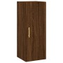 Aparador alto madera contrachapada roble marrón 34,5x34x180 cm de vidaXL, Aparadores - Ref: Foro24-3198912, Precio: 102,57 €,...