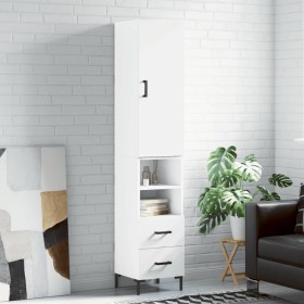 Tall white plywood sideboard 34.5x34x180 cm by vidaXL, Sideboards - Ref: Foro24-3198913, Price: 104,14 €, Discount: %