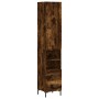 Aparador de madera contrachapada roble ahumado 34,5x34x180 cm de vidaXL, Aparadores - Ref: Foro24-3198918, Precio: 101,04 €, ...