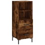 Aparador de madera contrachapada roble ahumado 34,5x34x180 cm de vidaXL, Aparadores - Ref: Foro24-3198918, Precio: 101,04 €, ...