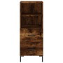 Aparador de madera contrachapada roble ahumado 34,5x34x180 cm de vidaXL, Aparadores - Ref: Foro24-3198918, Precio: 101,04 €, ...