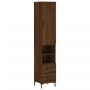 Aparador alto madera contrachapada roble marrón 34,5x34x180 cm de vidaXL, Aparadores - Ref: Foro24-3198920, Precio: 104,01 €,...