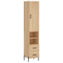 Aparador de madera contrachapada roble Sonoma 34,5x34x180 cm de vidaXL, Aparadores - Ref: Foro24-3198924, Precio: 120,44 €, D...