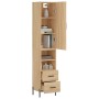 Aparador de madera contrachapada roble Sonoma 34,5x34x180 cm de vidaXL, Aparadores - Ref: Foro24-3198924, Precio: 120,44 €, D...