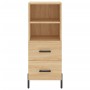 Aparador de madera contrachapada roble Sonoma 34,5x34x180 cm de vidaXL, Aparadores - Ref: Foro24-3198924, Precio: 120,44 €, D...