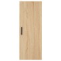 Aparador de madera contrachapada roble Sonoma 34,5x34x180 cm de vidaXL, Aparadores - Ref: Foro24-3198924, Precio: 120,44 €, D...