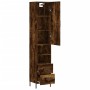 Aparador de madera contrachapada roble ahumado 34,5x34x180 cm de vidaXL, Aparadores - Ref: Foro24-3198926, Precio: 109,05 €, ...