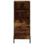 Aparador de madera contrachapada roble ahumado 34,5x34x180 cm de vidaXL, Aparadores - Ref: Foro24-3198926, Precio: 109,05 €, ...