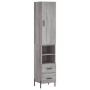 Aparador alto madera contrachapada gris Sonoma 34,5x34x180 cm de vidaXL, Aparadores - Ref: Foro24-3198927, Precio: 113,21 €, ...