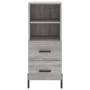 Aparador alto madera contrachapada gris Sonoma 34,5x34x180 cm de vidaXL, Aparadores - Ref: Foro24-3198927, Precio: 113,21 €, ...