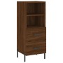 Aparador alto madera contrachapada roble marrón 34,5x34x180 cm de vidaXL, Aparadores - Ref: Foro24-3198928, Precio: 112,99 €,...