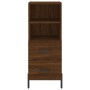 Aparador alto madera contrachapada roble marrón 34,5x34x180 cm de vidaXL, Aparadores - Ref: Foro24-3198928, Precio: 112,99 €,...