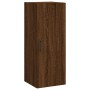 Aparador alto madera contrachapada roble marrón 34,5x34x180 cm de vidaXL, Aparadores - Ref: Foro24-3198928, Precio: 112,99 €,...