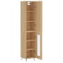 Aparador de madera contrachapada roble Sonoma 34,5x34x180 cm de vidaXL, Aparadores - Ref: Foro24-3199020, Precio: 95,99 €, De...