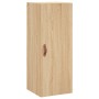 Aparador de madera contrachapada roble Sonoma 34,5x34x180 cm de vidaXL, Aparadores - Ref: Foro24-3199020, Precio: 95,99 €, De...