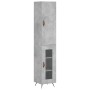 Aparador de madera contrachapada gris hormigón 34,5x34x180 cm de vidaXL, Aparadores - Ref: Foro24-3199021, Precio: 94,26 €, D...