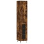 Aparador de madera contrachapada roble ahumado 34,5x34x180 cm de vidaXL, Aparadores - Ref: Foro24-3199022, Precio: 94,37 €, D...